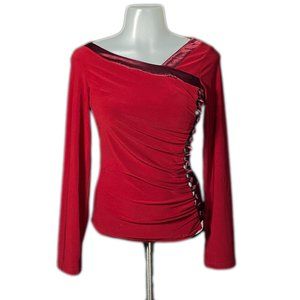 Vintage PRADA Top Long Sleeve Crossover V-Neck, S